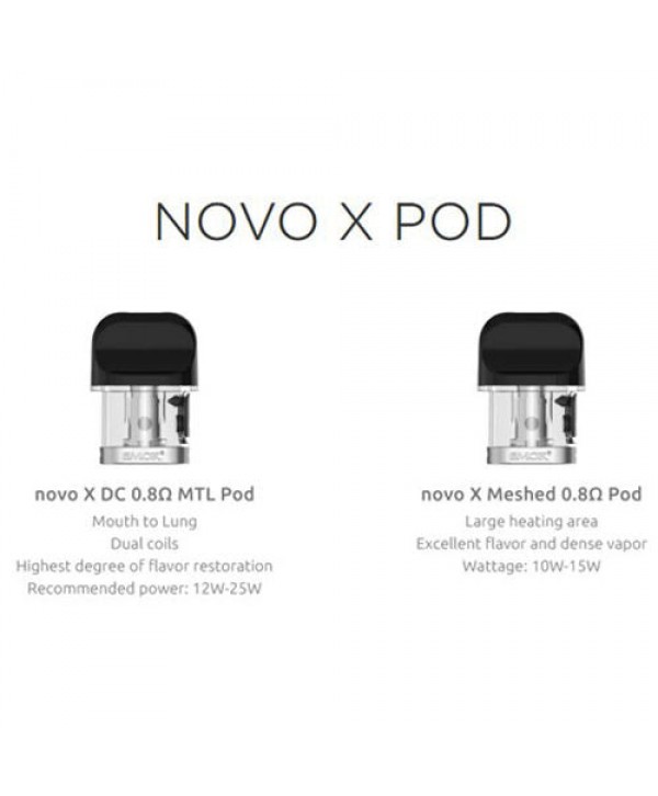 SMOK Novo X Replacement Pods 3-Pack