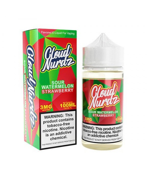 Sour Watermelon Strawberry by Cloud NURDZ Eliquid 100ml