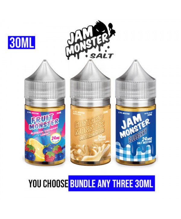 Jam Monster Salt 30mL Pick 3 MEGA Bundle (90mL)
