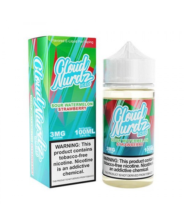 Sour Watermelon Strawberry Iced by Cloud NURDZ Eliquid 100ml