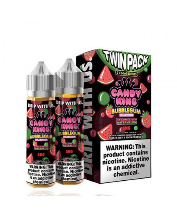 Strawberry Watermelon by Candy King Bubblegum Collection Twin Pack 120ml