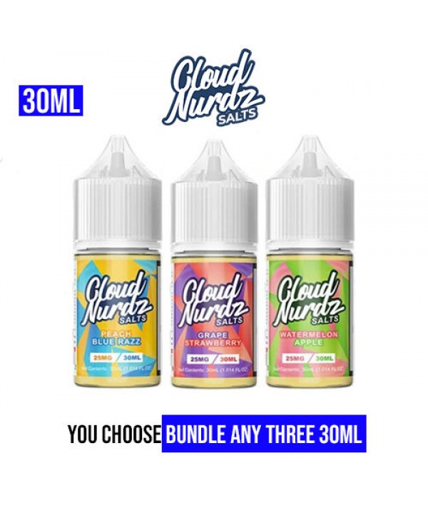 Cloud Nurdz Salts 30mL Pick 3 Bundle (90mL)