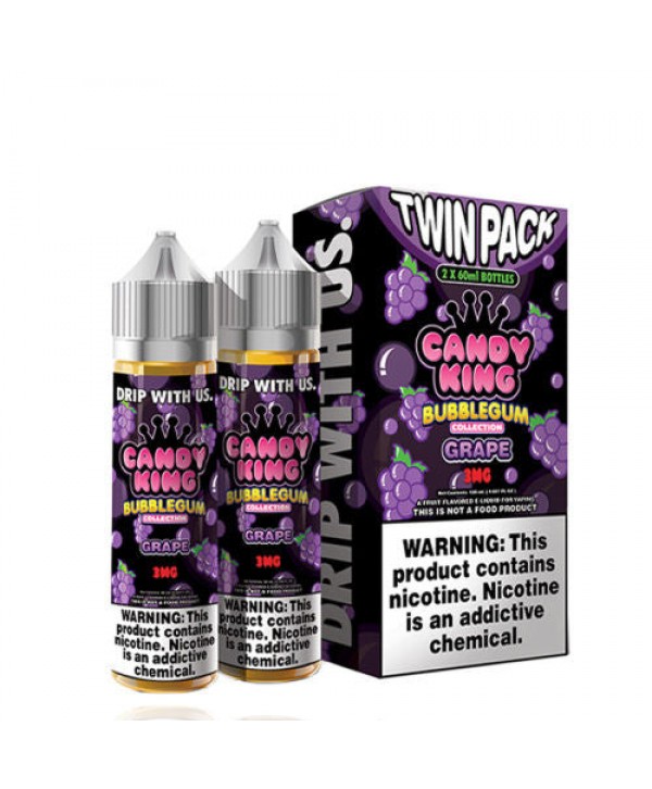 Grape by Candy King Bubblegum Collection Twin Pack 120ml