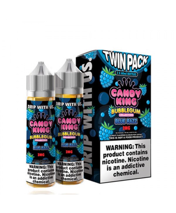 Blue Razz by Candy King Bubblegum Collection Twin Pack 120ml