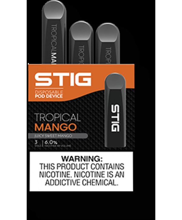 STIG Tropical Mango Pods 3-Pack (Disposable Vape Pods)