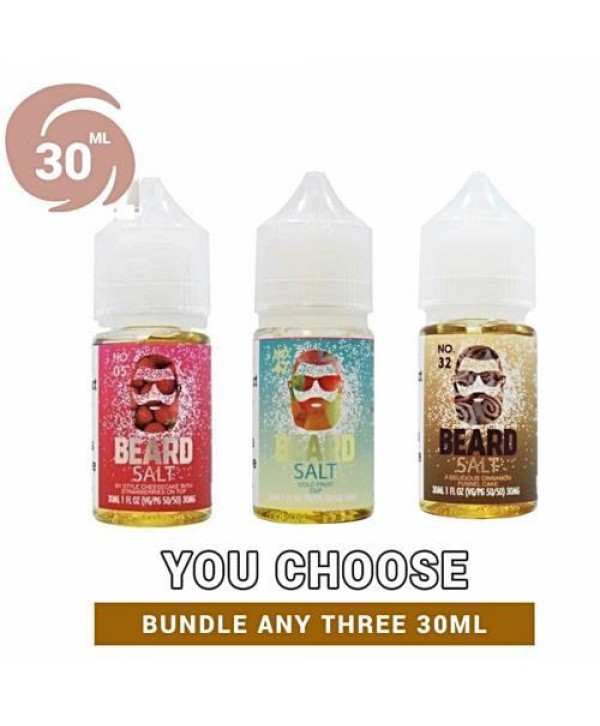 Beard Nicotine Salts 30ml Pick 3 Bundle
