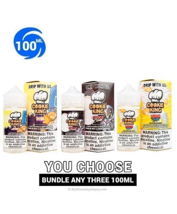 Cookie King Pick 3 Vape Juice Bundle 100ml (300ml)