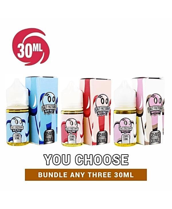 Salt Factory E Liquid Nicotine Salt 30ml Pick 3 Bundle