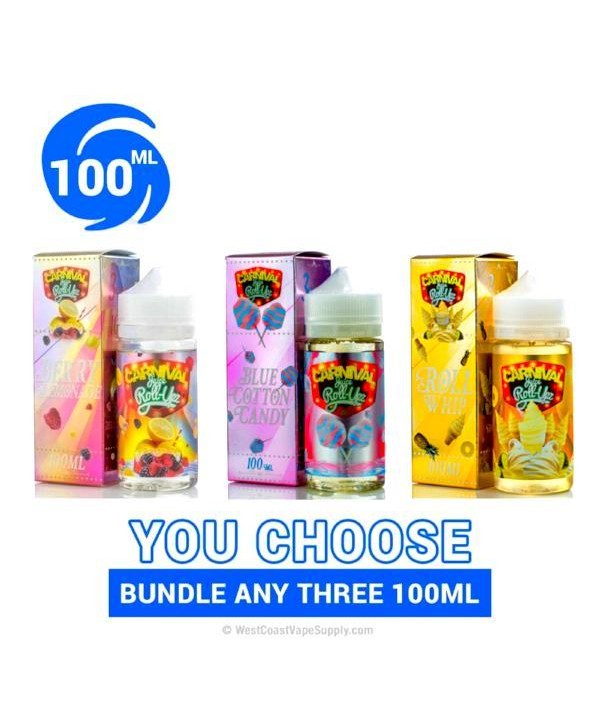 Juice Roll Upz Carnival Vape Juice 100ml Pick 3 Bundle (300ml)