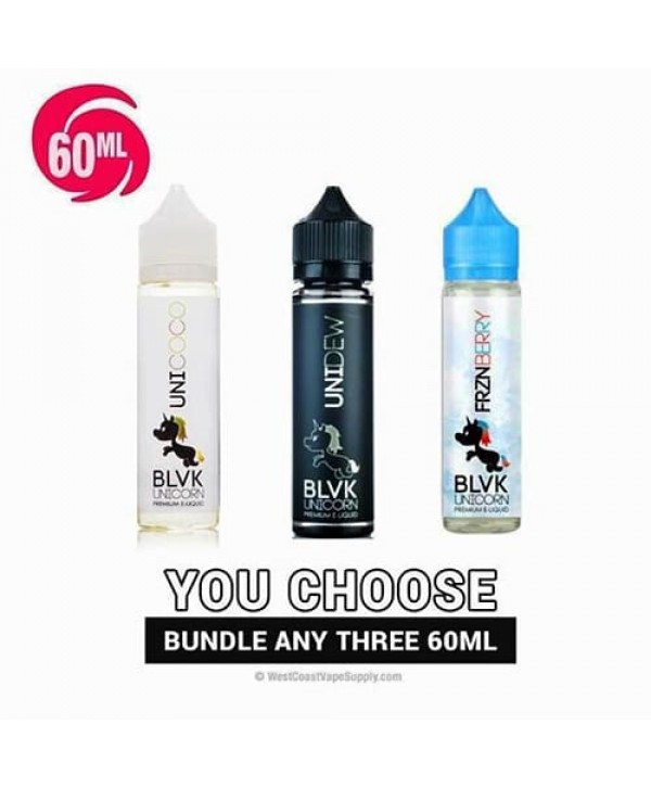 BLVK Unicorn Vape Juice 60ml Pick 3 Bundle (180ml)