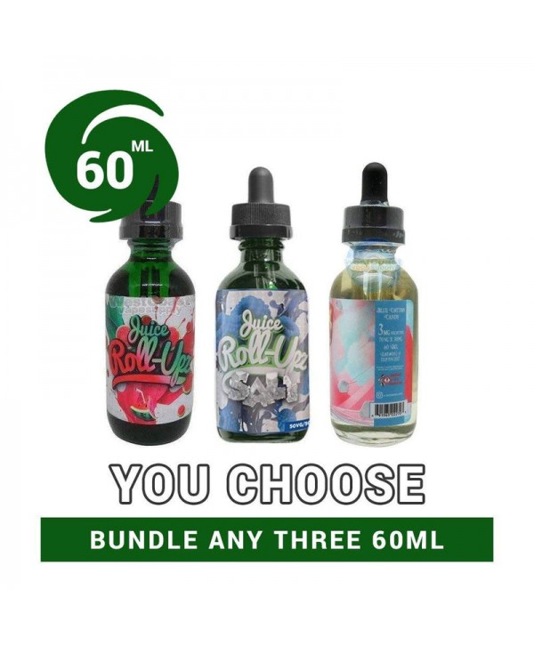 Juice Roll Upz Vape Juice 60ml Pick 3 Bundle (180ml)