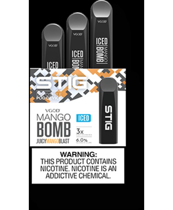 STIG Mango Bomb Iced Pods 3-Pack (Disposable Vape Pods)