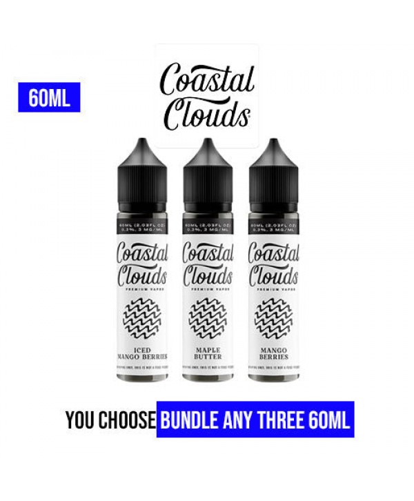 Coastal Clouds Vape Juice 60ml Pick 3 Bundle (180ml)
