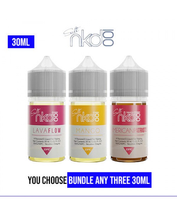 NKD 100 Salt Nicotine 30ml Pick 3 Bundle (90ml)